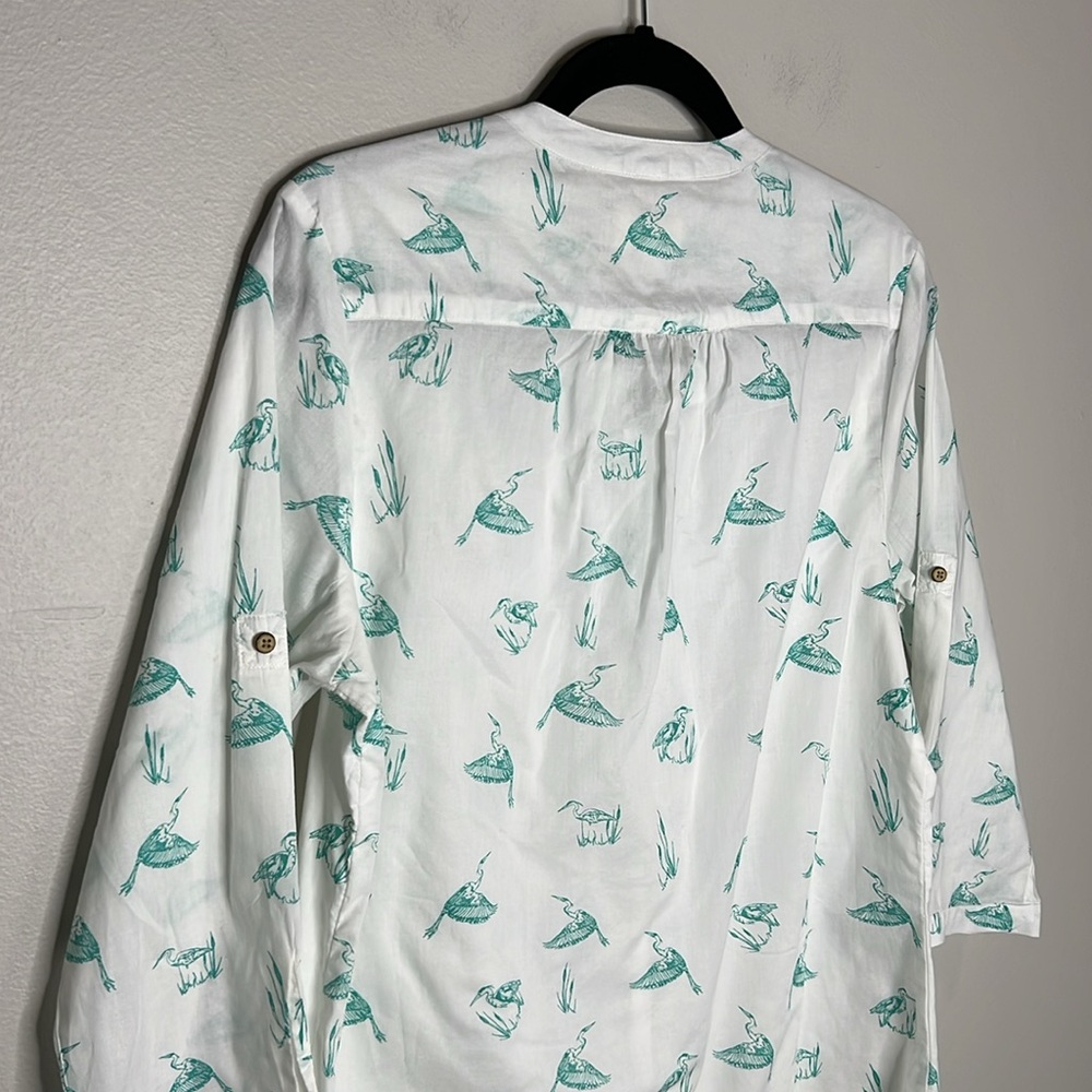 Mountain Warehouse Country to Coast 100% Cotton Crane Bird Print Top size 10 - Picture 11 of 15
